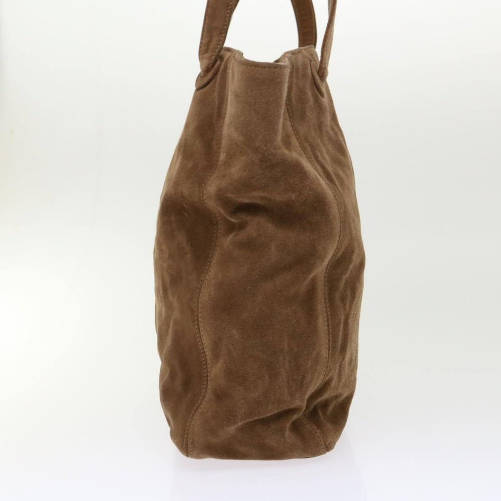 CHANEL Tote Bag Suede Brown CC Auth - Picture 4 of 15